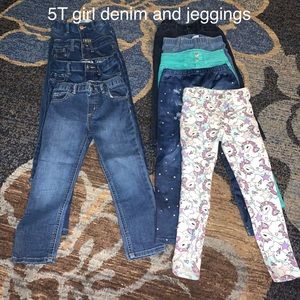 Girl’s 5T denim and jegging Lot